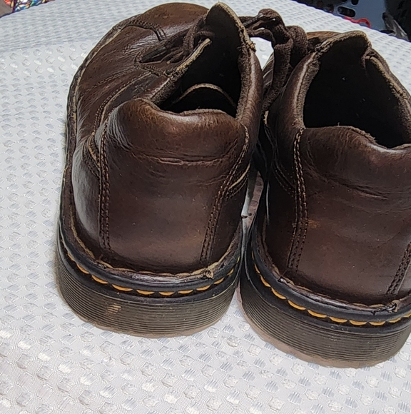 DR MARTENS VINTAGE EUC MENS SZ 9 BROWN DERBY LEATHER OXFORD SHOES - Picture 7 of 8